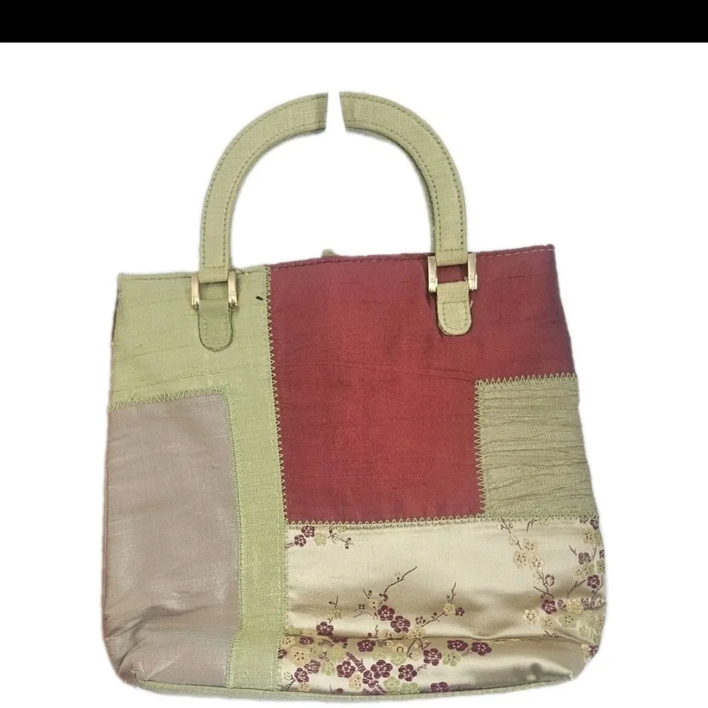 Vintage Y2K Bath & Body Works Patchwork Floral Top Handle Bag Embroidered